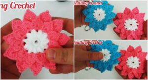 beautiful layered crochet flower