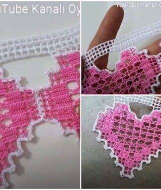 Heart Patterned Border Lace