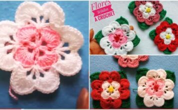 Flowers with Leaves from Single Fabric, Easy and Fast. page 2 696x381 optimized