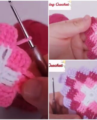 Very easy and stylish crochet square blanket pattern