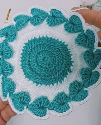 Crochet coaster // heart crochet coaster / how to make?