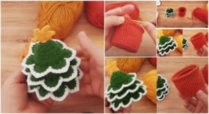 crochet Christmas jewelry box