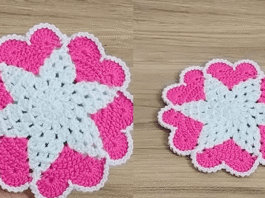 💖Crochet a Beautiful Heart Coaster Decor for beginners