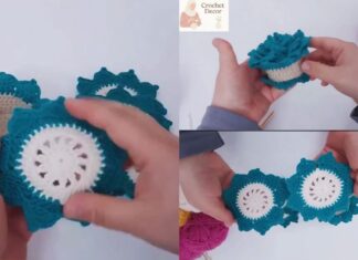 Handmade Crochet Flower Coaster – Decorative Table Accent