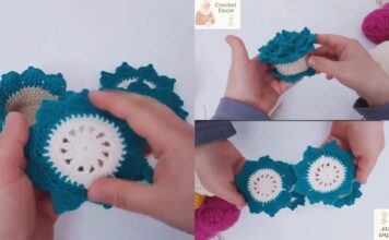 Handmade Crochet Flower Coaster – Decorative Table Accent page 1png