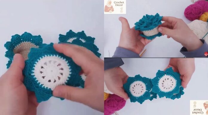Handmade Crochet Flower Coaster – Decorative Table Accent page 1png