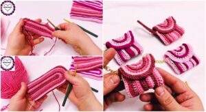 crochet mini bag keychain tutorial